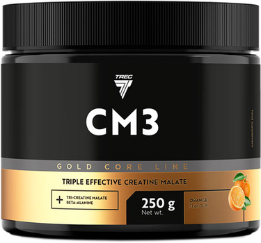 Jabłczan kreatyny Trec Nutrition Gold Core CM3 Powder 250 g Jar Orange (5902114012441)