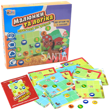Настольная игра Fun game «Малюнки та логіка: пригоди на фермі» (украинский язык), UKB-B0031