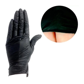 Перчатки нитриловые UNEX без талька black M 100 шт (0201770) (0201770)
