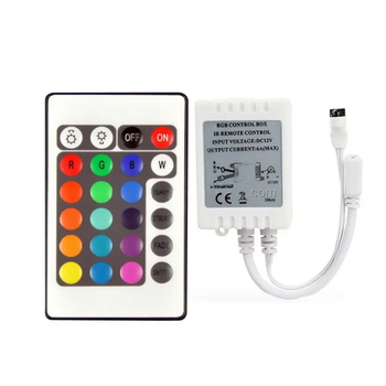 Контролер RGB 12V 3*2A, з пультом дистанційного керування 24 кнопки, для керування кольором та яскравістю LED стрічки