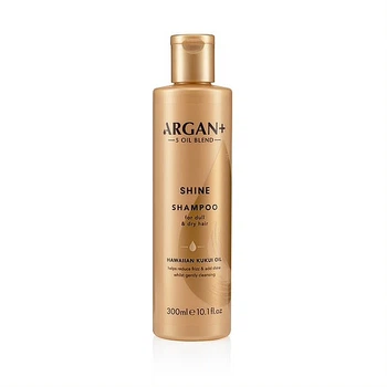 Шампунь для блеска сухих и тусклых волос - Argan+ Shine Shampoo Hawaiian Kukui Oil 300ml (1067807-4605860)