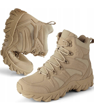 Армейские мужские кожаные ботинки Койот 45 размер идеальное сочетание комфорта и функциональности для длительного использования и активного образа жизни