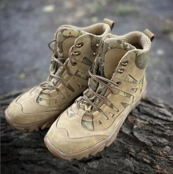 Армейские мужские ботинки трекинговые нубук берцы Пиксель 42 размер (Kali) идеальная обувь для любых условий для экстремальных условий надежная защита