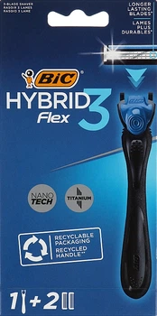 Бритва Flex 3 Hybrid c 2 сменными кассетами - Bic (996711-54996)