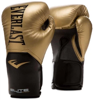 Боксерские перчатки Everlast Elite Training Gloves (870290-70-15) Gold 10 унций
