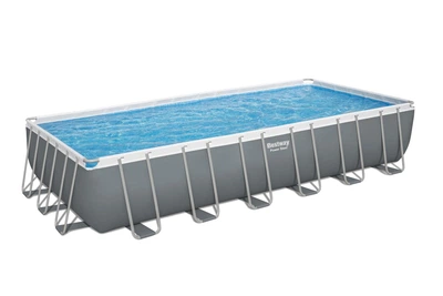 Басейн каркасний прямокутний Bestway 56475 Power Steel 732 x 3.66 x 1.32 см, 30045 л, з фільтр-насосом 5678 л/год., сходами та чохлом