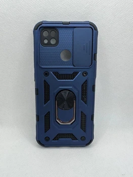 Протиударний чохол Defense Ring для Xiaomi Redmi 9С з кільцем Синій