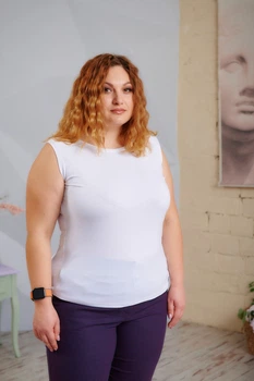 Майка Ukreina Трикотажная 4XL Белая U21May0783