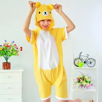Летняя Пижама Кигуруми My Kigu Мишка Тедди Рилаккума L 165-175 см Хлопок (4008)