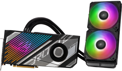 Видеокарта ASUS PCI-Ex GeForce RTX 4090 ROG Strix LC OC Edition 24GB GDDR6X (384bit) (2640/21000) (2 x HDMI, 3 x DisplayPort) (ROG-STRIX-LC-RTX4090-O24G-GAMING)