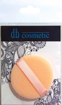 Подушечка для пудры db Cosmetic №981 велюр Круг с лентой Бежевая (8026816899814)