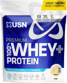 Białko USN 100% Premium Whey Protein+ 2000 g Vanilla (6009544918684)