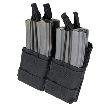 Подсумок двойний для AR магазинов карабина молле Condor Double Stacker M4 Mag Pouch MA43 Чорний