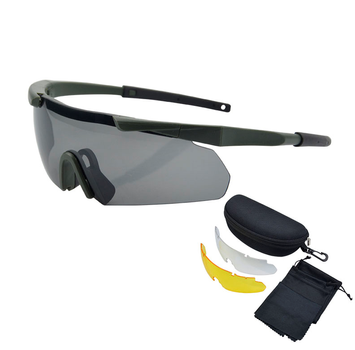 Защитные тактические очки ESS Олива .3 комплектов линз.Толщина линз 3 мм !