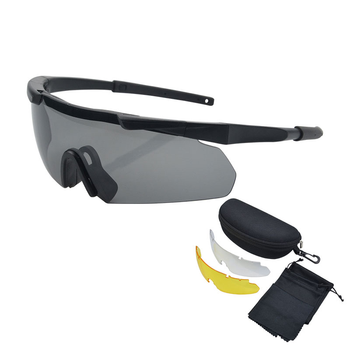 Защитные тактические очки ESS Черные .3 комплектов линз.Толщина линз 3 мм !
