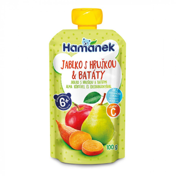 Дитяче пюре Hamanek яблуко з грушею та бататом 100 г (1215911)