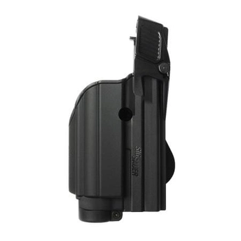 Кобура IMI-Z1500 тактовна полімерна кобура Tactical Light/Laser holster LEVEL II для Sig Sauer P250 Compact, P250 FS, P227, P220, P226, P229, Sig Pro 2022, MK25 Чорний