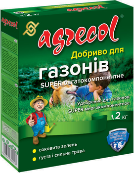 Удобрение Agrecol для газонов Super многокомпонентное 1.2 кг (2018040414)