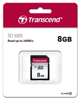 Карта пам'яті TRANSCEND SDHC 300S 8GB Class 10 (TS8GSDC300S)