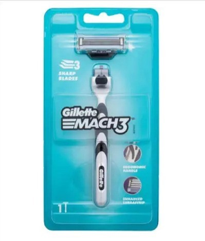 Верстат для гоління чоловічий Gillette Mach3, змінні картриджі 1шт.
