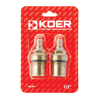 Кран-буксы Koer KR.599 комплект (2 шт/БЛИСТЕР) керамика MF-1/2" (AC0528)