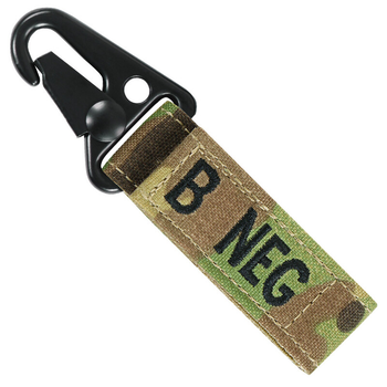 Ключница карабин группа крови на ключи Condor Blood Type Key Chain 239 3 (B-), Crye Precision MULTICAM