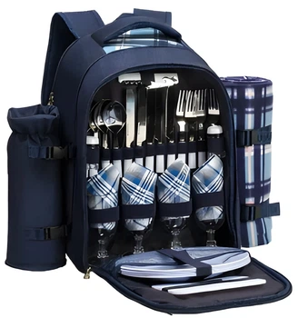 Рюкзак для пикника с набором посуды для кемпинга с одеялом Eono Cool Bag (TWPB-3065B69R)