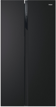 Холодильник Haier SBS, А++, NF, инвертор, дисплей, черный (HSR3918ENPB)