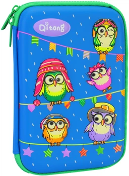 Пенал Cool For School с тиснением 1 отделение Голубой (QT-5669-Blue)