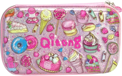 Пенал Cool For School з тисненням 1 відділення Рожевий (QT-5781-Pink)