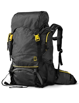 Рюкзак туристичний National Geographic Hiking Backpack 50L Black Grey/Yellow (NG-AL0066)