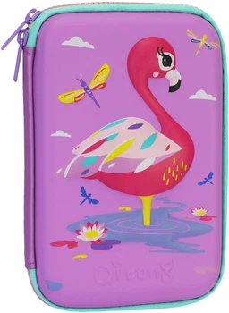 Пенал Cool For School с тиснением 1 отделение Фиолетовый (QT-5632-Purple)