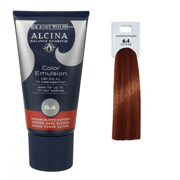 Тонуюча фарба для волосся ALCINA Color Emulsion 6.4 DARK BLONDE-COPPER пігментована аміачна 150 мл