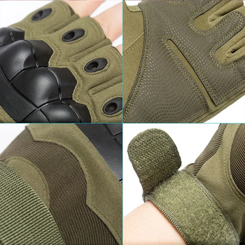 Тактичні рукавички Multicam Extrime RX безпалі розмір M Зелені ( Extrime RX green M)