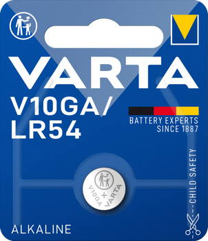 Батарейка таблетка VARTA V 10 GA блистер 1 шт.