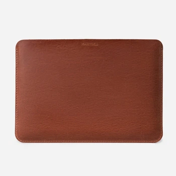 Открытый чехол для MacBook 14 Pro из кожи Crazy Horse в рыжем цвете