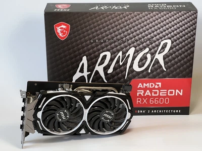 Відеокарта MSI PCI-Ex Radeon RX 6600 ARMOR 8G 8GB GDDR6 (128bit) (2044/14000) (1 x HDMI, 3 x DisplayPort) (RX 6600 ARMOR 8G) rx6600 Б/У