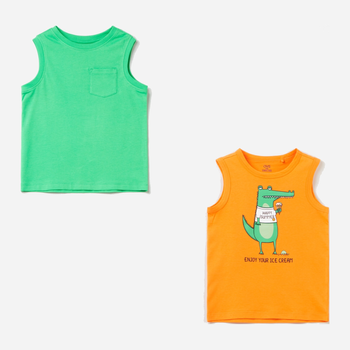 Zestaw koszulek dziecięcych 2 szt. OVS 1790127 104 cm Pomarańczowy (8057274906097)