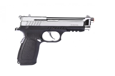 Стартовый пистолет Kuzey F92 Chrome (Beretta) + Патроны 25шт + ДОП магазин.