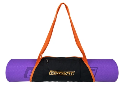 Сумка-переноска EasyFit для йога-коврика оранжевая (спортивная сумка для каремата, йогамата для фитнеса, пилатеса) EF-YB38-Or