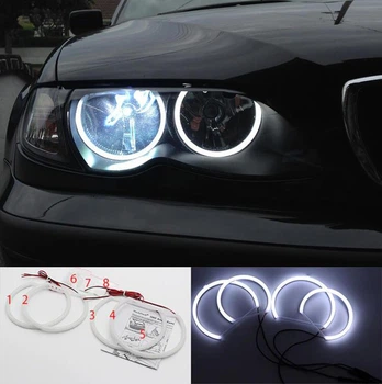 Ангельські очі bmw e46 2х131мм 2х146 мм LED Cotton