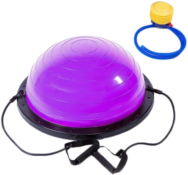 Балансировочная платформа BOSU Ball EasyFit 60 см босу с насосом с ножками EF-2324 Фиолетовая (56001390)