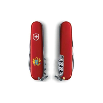 Нож Victorinox Climber Ukraine Red "Великий Герб України" (1.3703_T0400u)