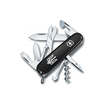 Ніж Victorinox Climber Ukraine Black "Тризуб" (1.3703.3_T0010u)