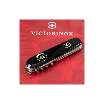 Нож Victorinox Spartan Ukraine Black "Україна ЄС" (1.3603.3_T1130u)