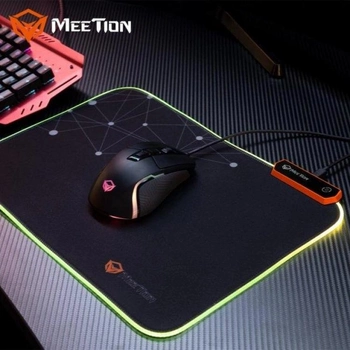 Игровая поверхность MeeTion Backlit Gaming Mouse Pad MT-PD120 Коврик для мышки c RGB подсветкой 340х250x4 мм Black