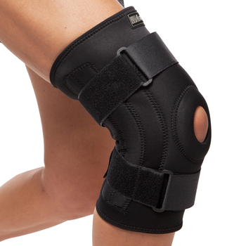 Наколінник ортез колінного суглоба з еластичними ребрами жорсткості Mute 9046 Black