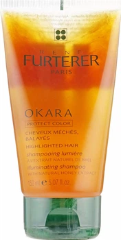Шампунь для мелированных и блондированных волос Rene Furterer Okara illuminating shampoo with natural honey extract 150 мл (3282779213097)