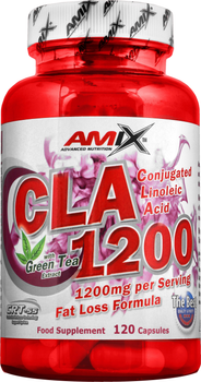 Кон'югована лінолева кислота Amix CLA із зеленим чаєм 1200 мг 120 к (8594159532502)