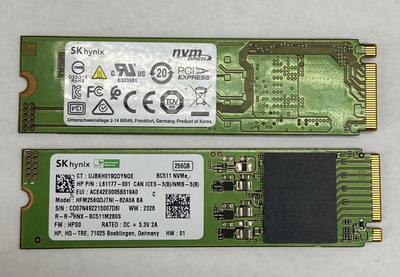 SSD SK Hynix BC511 256GB M.2 2280 NVMe (HFM256GDJTNI-82A0A), Б/У